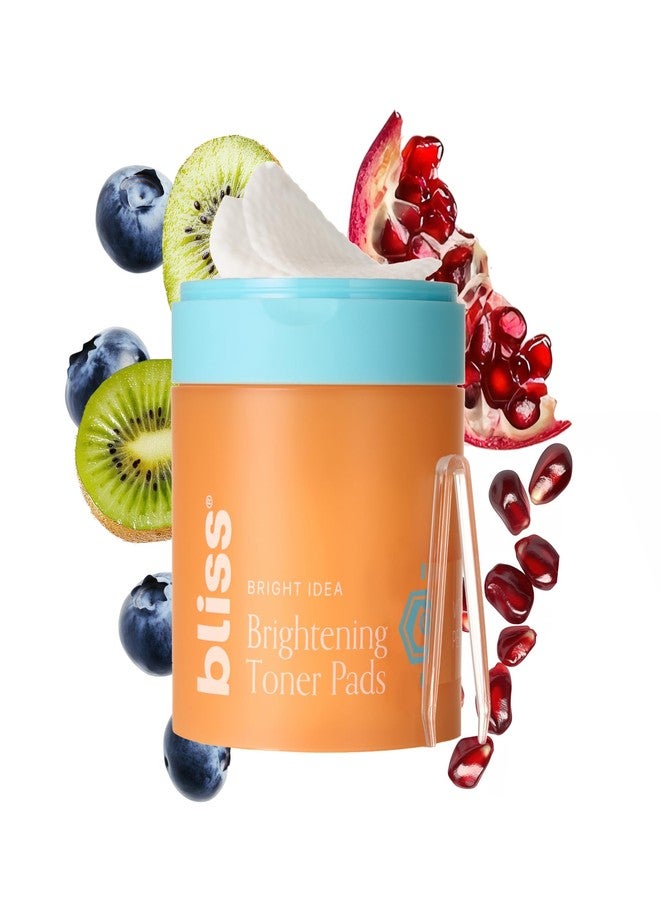BLISS Bright Idea Vitamin C + Peptide Toner Pads | 12% Hydration + Brightening Complex for Radiant, Smooth Skin | Helps Reduce Look of Dark Spots & Support Firmness - 70 pads - Image 1
